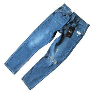 NWT Levi's 501 Skinny in Sansome Street Destroyed Non-Stretch Crop Jeans 28